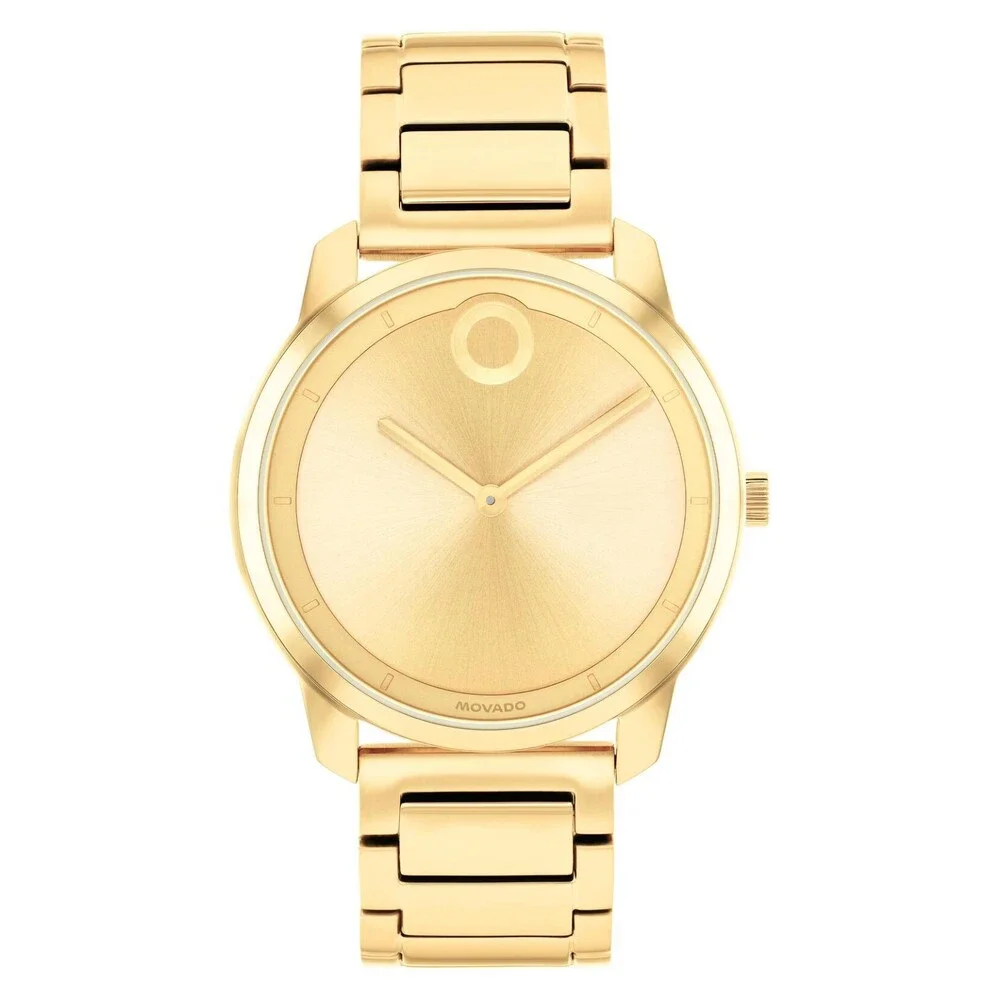 MOVADO BOLD TREND ELEMENT 3601013-R GOLD ION DIAL AND BRACELET 40mm MENS WATCH